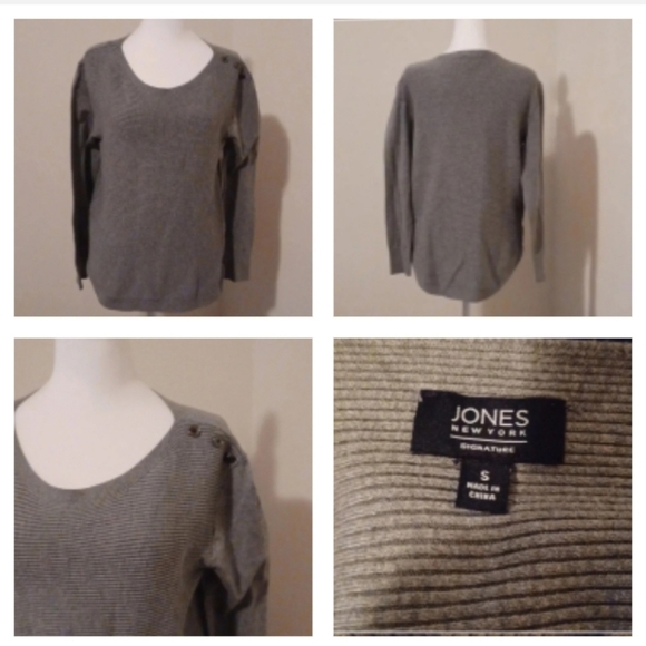 🍭🌺Striped sweater with buttons on one sholder - Picture 1 of 10